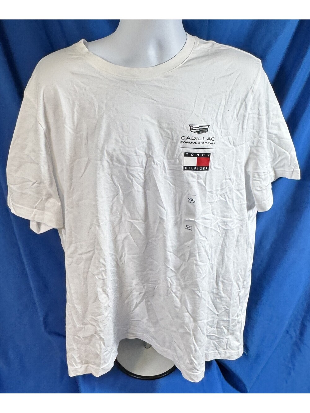 Cadillac Formula 1 Racing Team Tommy Hilfiger White T Shirt Unisex Size XXL NWT